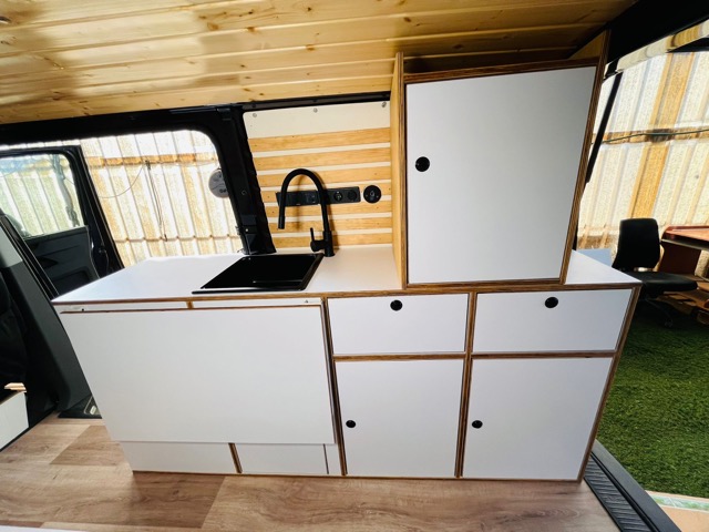 Volkswagen T6 Andrómeda van conversion with off grid solar system installed