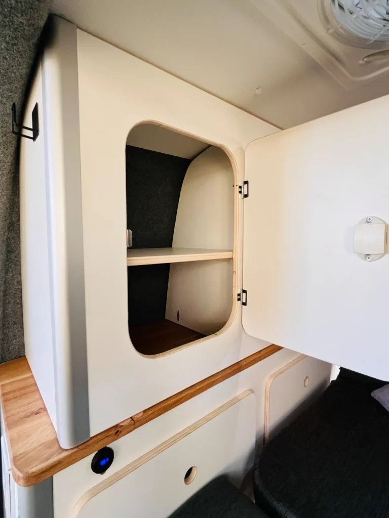 Camper van roof solar panel installation with aluminum profiling