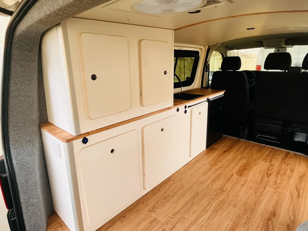 Fully homologated custom camper van conversion interior
