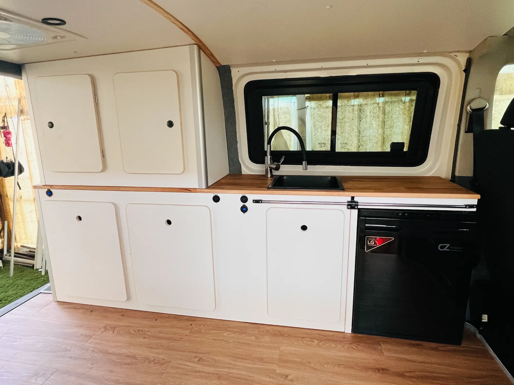 Camper van with Android CarPlay and surround sound system