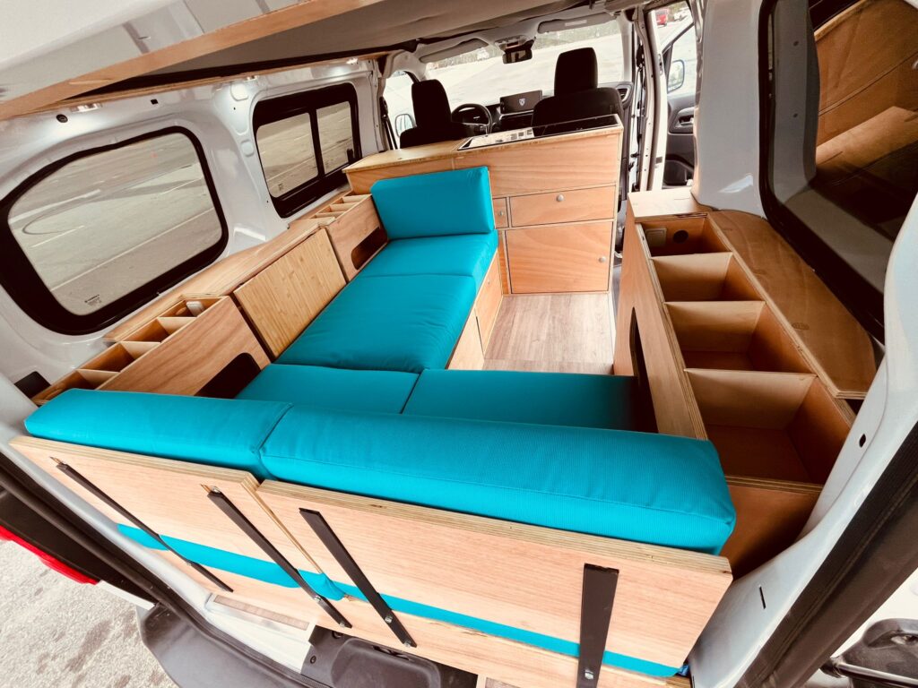 Minimalist camper van interior inspired by Dutch architecture