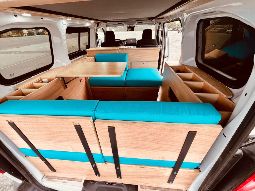 Handmade eucalyptus plywood camper furniture